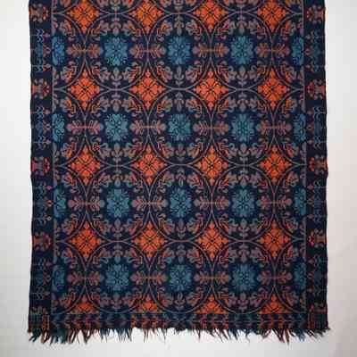 New York coverlet; doublecloth; 1833