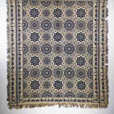 Coverlet, doubleweave, ca. 1857