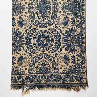 Ohio coverlet; doublecloth; 1850