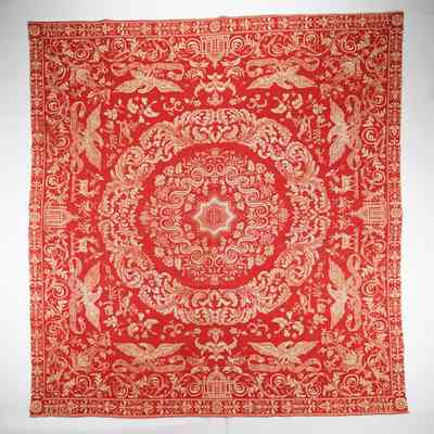 New York coverlet, doubleweave, 1850