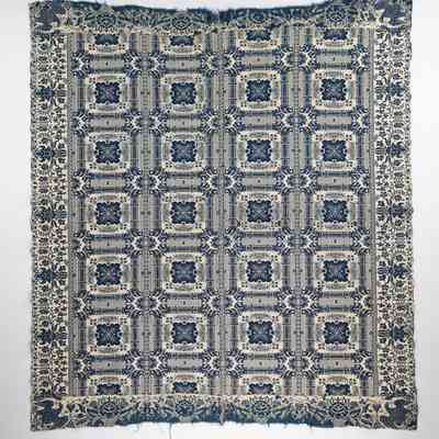 Indiana coverlet by Thomas Cranston (attr.), doubleweave