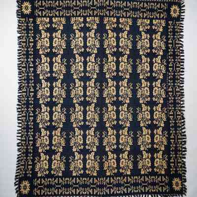 New York coverlet; doublecloth; 1836