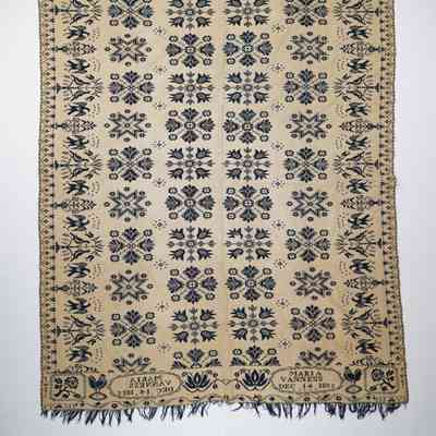 New Jersey coverlet; doublecloth; Nicholas Young 1835