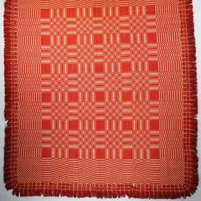 Geometric coverlet; overshot