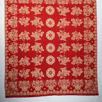 New York coverlet; doublecloth; 1844