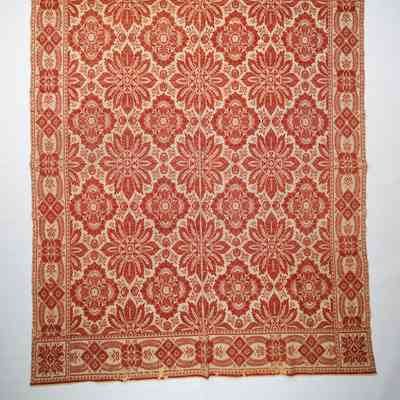 New York coverlet; damask