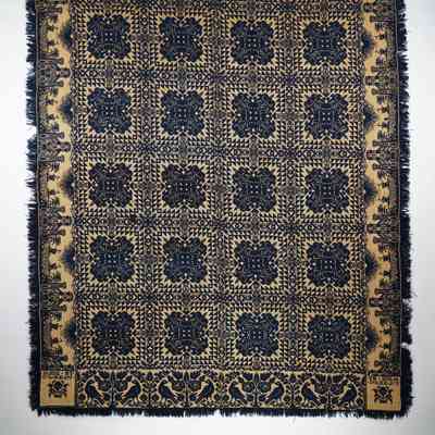 Kentucky coverlet by Carl Lewis Kean, tied beiderwand