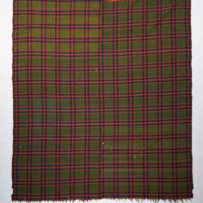 Geometric coverlet; twill
