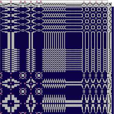 Profile draft: 5 blocks; weave as drawn in [NB Check thread counts]