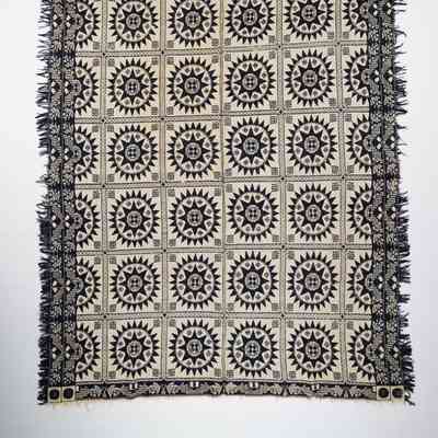 Ohio coverlet; tied half doublecloth