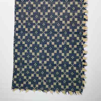 Geometric coverlet; summer and winter