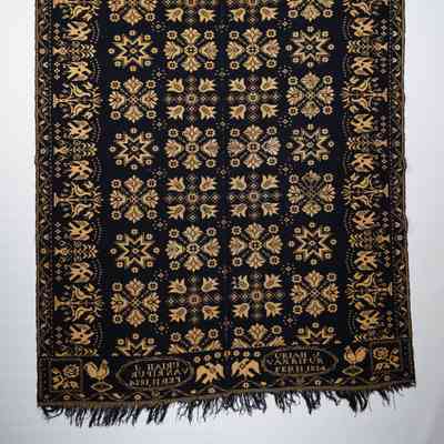 New Jersey coverlet; doublecloth; 1834