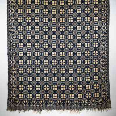 Ohio coverlet, doubleweave, 1834
