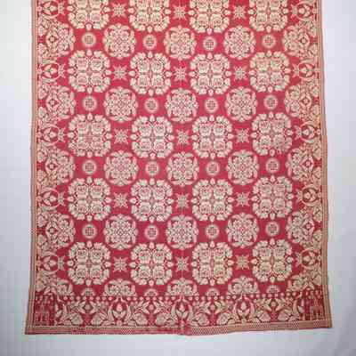 New York coverlet; doublecloth; 1834