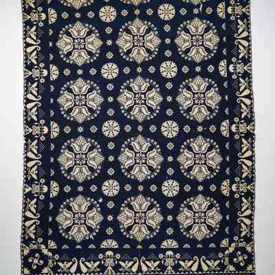 New York coverlet; doublecloth; John Holmes 1833