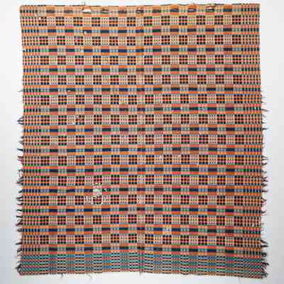 Geometric coverlet; point twill