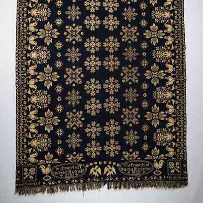 New Jersey coverlet; doublecloth; I. Christie 1835