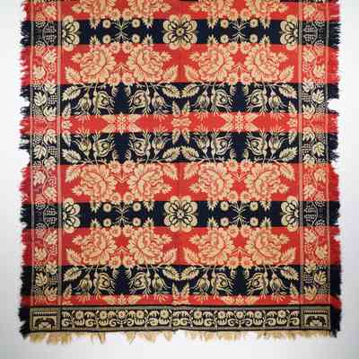 Coverlet, tied beiderwand