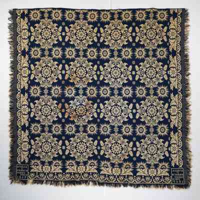 Ohio coverlet; doublecloth; 1849