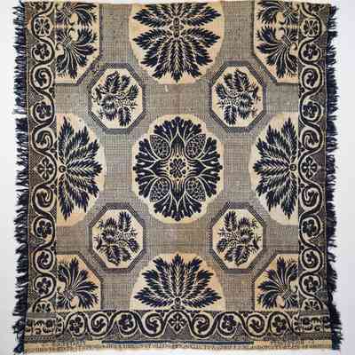 Ohio coverlet; tied half doublecloth