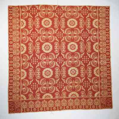 New York coverlet; doublecloth; 1834