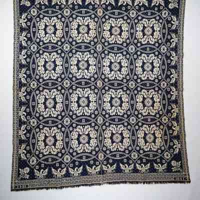 Coverlet; doublecloth; 1841