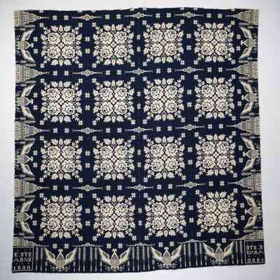 New York coverlet; doublecloth; 1830