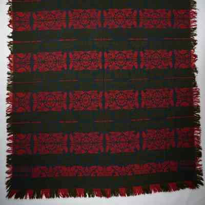Pennsylvania coverlet; tied half doublecloth; Joseph Klar 1841