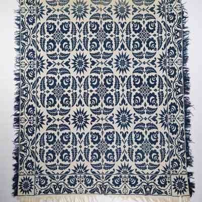 Ohio coverlet; tied half doublecloth