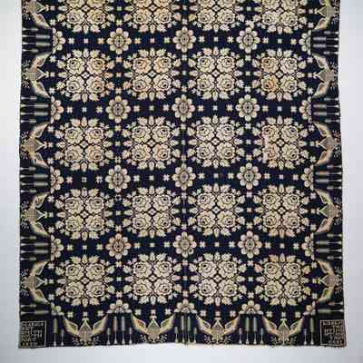 New York coverlet; doublecloth; 1830
