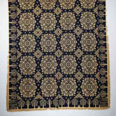 New York coverlet; doublecloth; George Deterich 1831