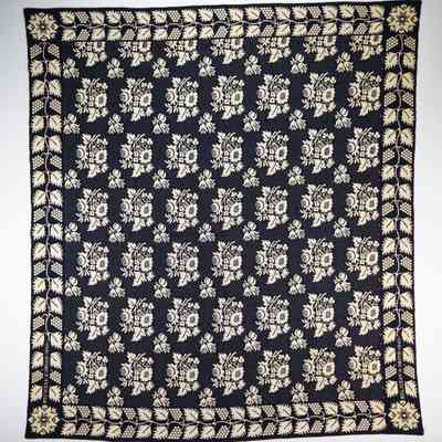 New York coverlet for Melicent Smith, doubleweave, 1843