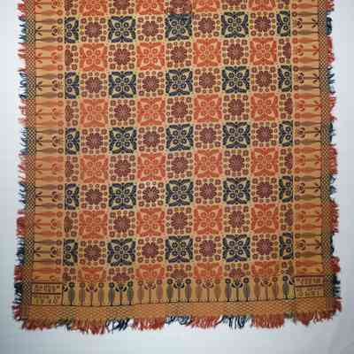 Pennsylvania coverlet; doublecloth; John Gamble 1840