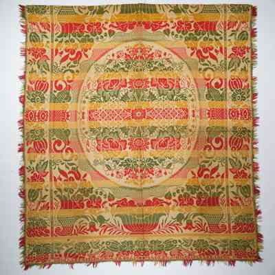 Pennsylvania coverlet; half doublecloth; John Seibert Jr.
