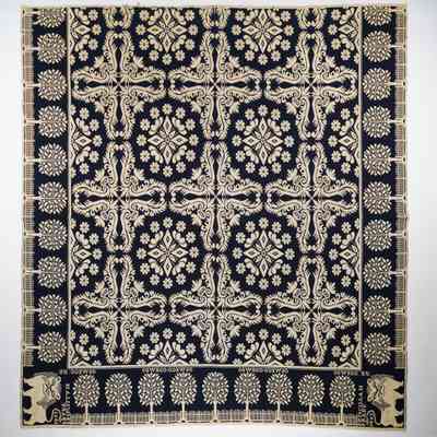 New York coverlet by Harry Tyler for Priscilla H. Frary, 1843, doubleweave