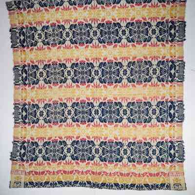 Kentucky coverlet; tied half doublecloth; Carl Lewis Kean