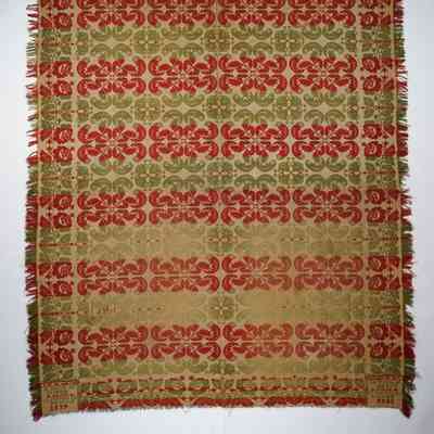 Pennsylvania coverlet; tied half doublecloth; John Henry March 1839