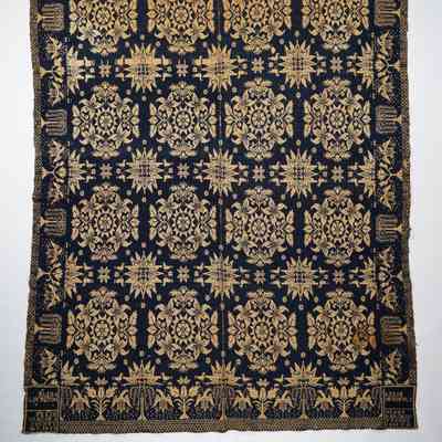 New York coverlet; doublecloth; 1843