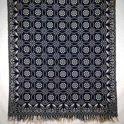 Ohio coverlet by Jesse Hart, 1849, doubleweave