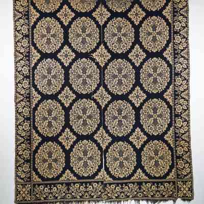 Indiana coverlet by the Muir family, doubleweave, 1850