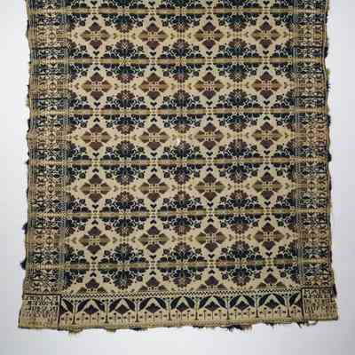 Pennsylvania coverlet; tied half doublecloth; S. Moyer 1847