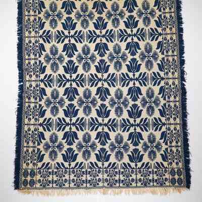 Ohio coverlet; tied half doublecloth
