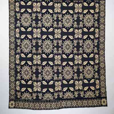 New York coverlet; doublecloth; 1830