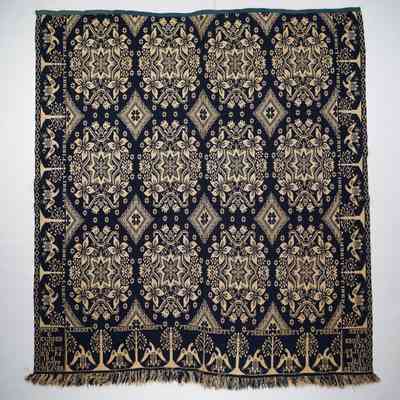 Pennsylvania coverlet; doublecloth; John Stiff 1841