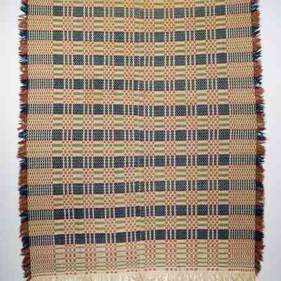 Geometric coverlet; point twill
