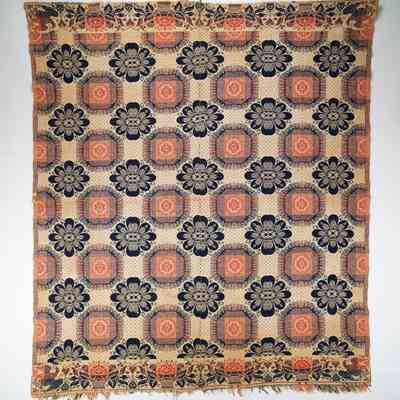Indiana coverlet by Thomas Cranston (attr.), doubleweave