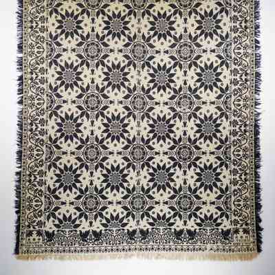 Coverlet by Ernst Gwytsh, 1846, tied beiderwand