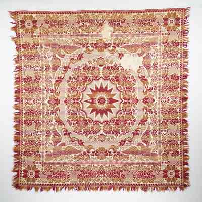 Coverlet, tied beiderwand