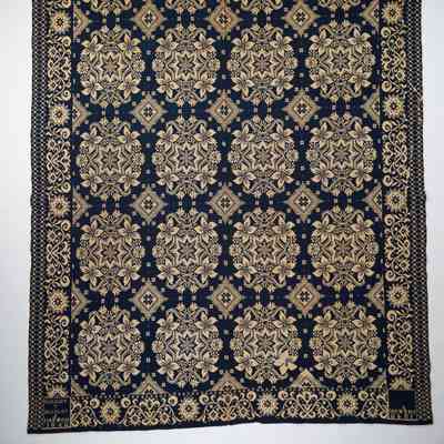 New York coverlet; doublecloth; J. Impson 1842