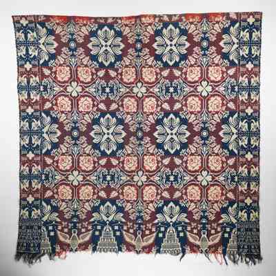 Ohio coverlet by William Killen, doubleweave